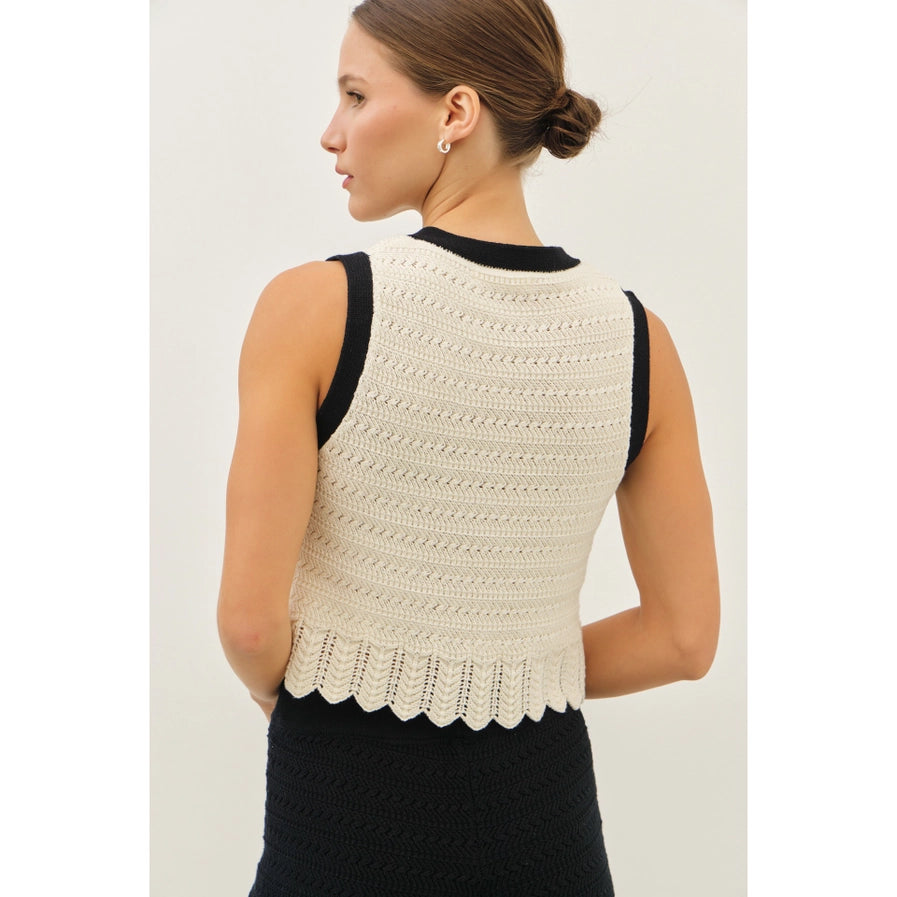 Gabi Crochet Sweater Top