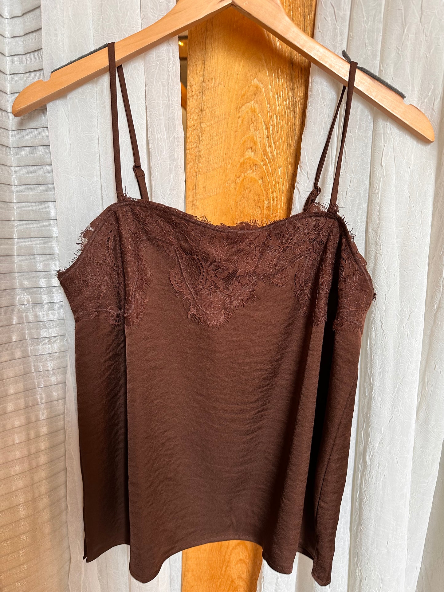 Satin Lace Trim Cami