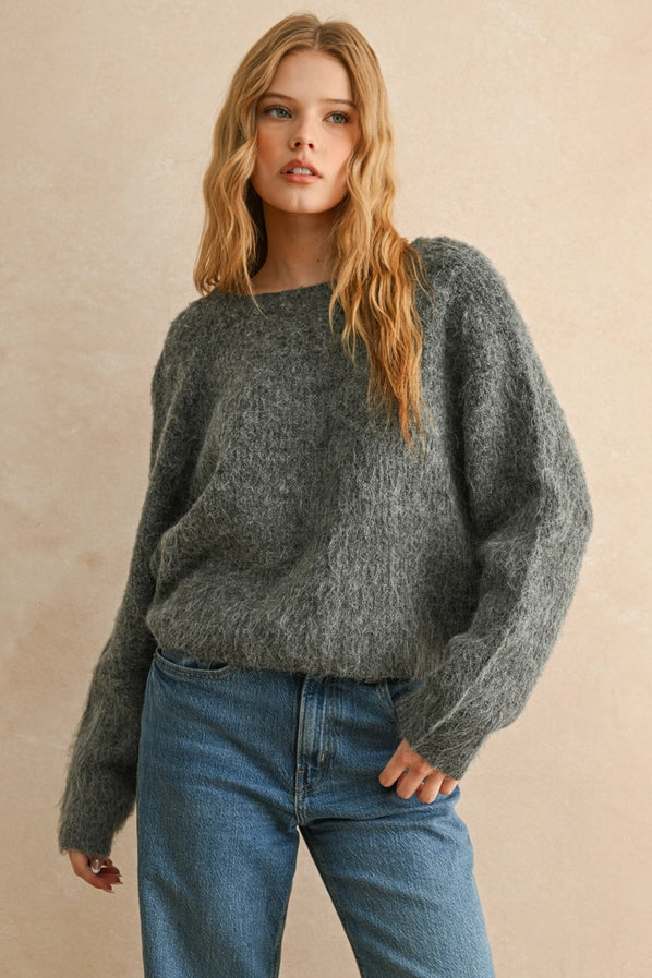 Alana Twisted Detail Reversible Sweater Top