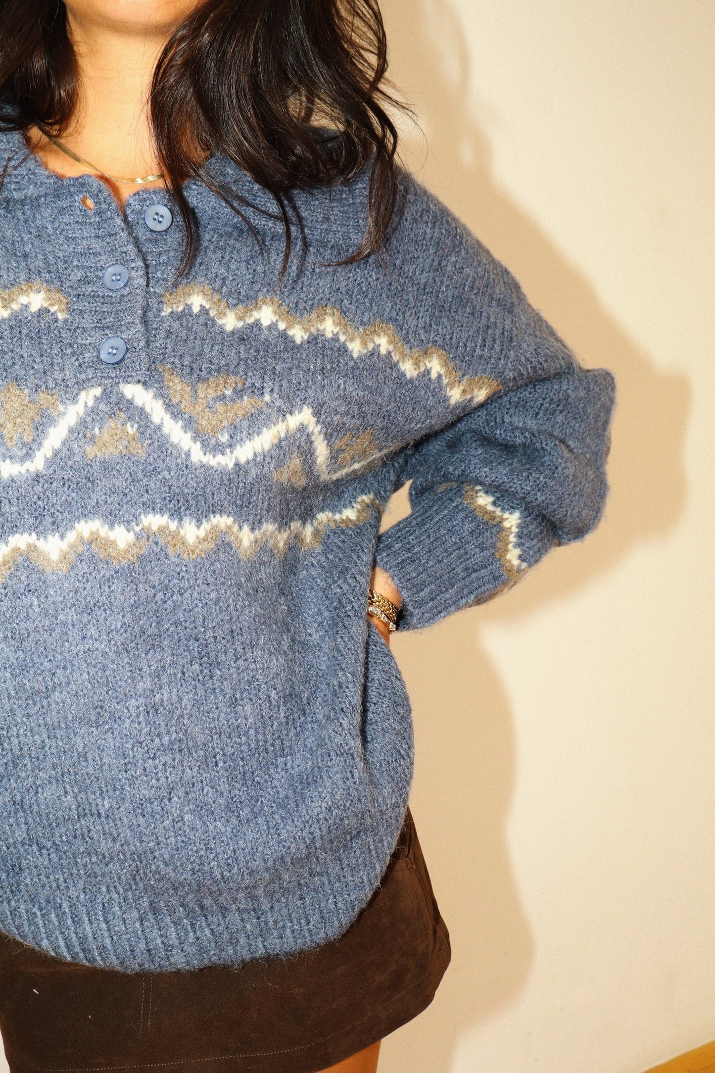 Miranda Fair Isle Collar Sweater