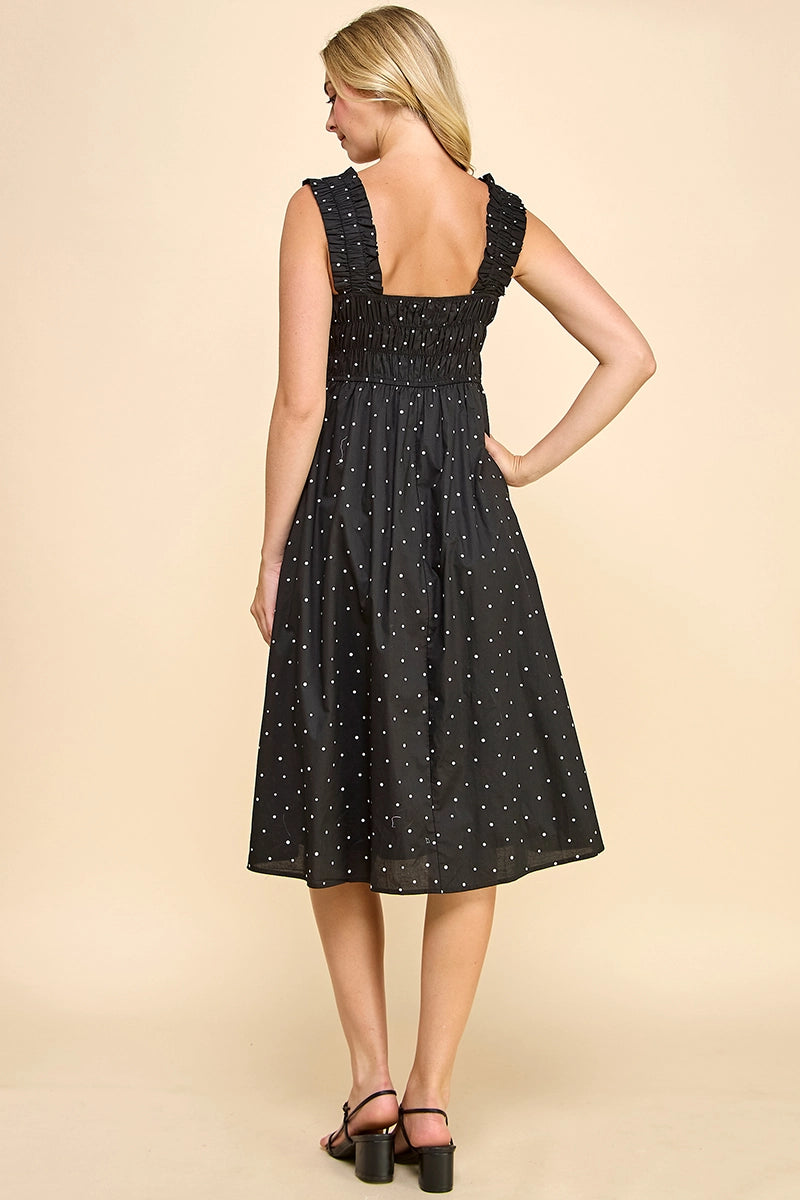 Birdie Polka Dot Midi Dress