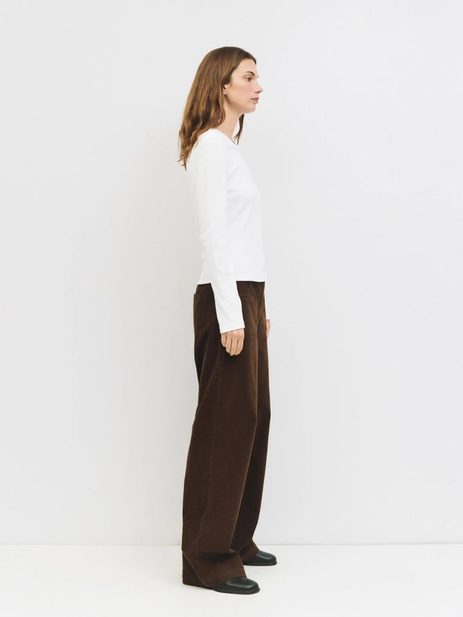 Lucia White Classic Long Sleeve Top