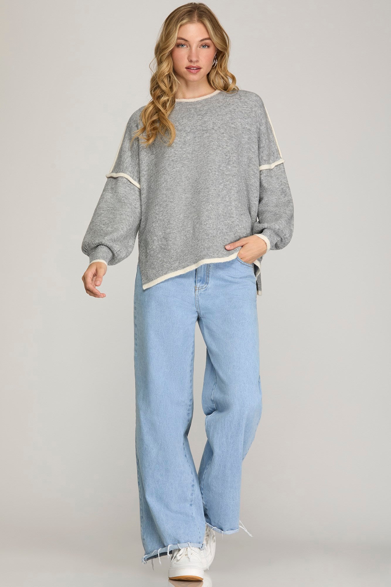 Sylvie Contrast Sweater Top