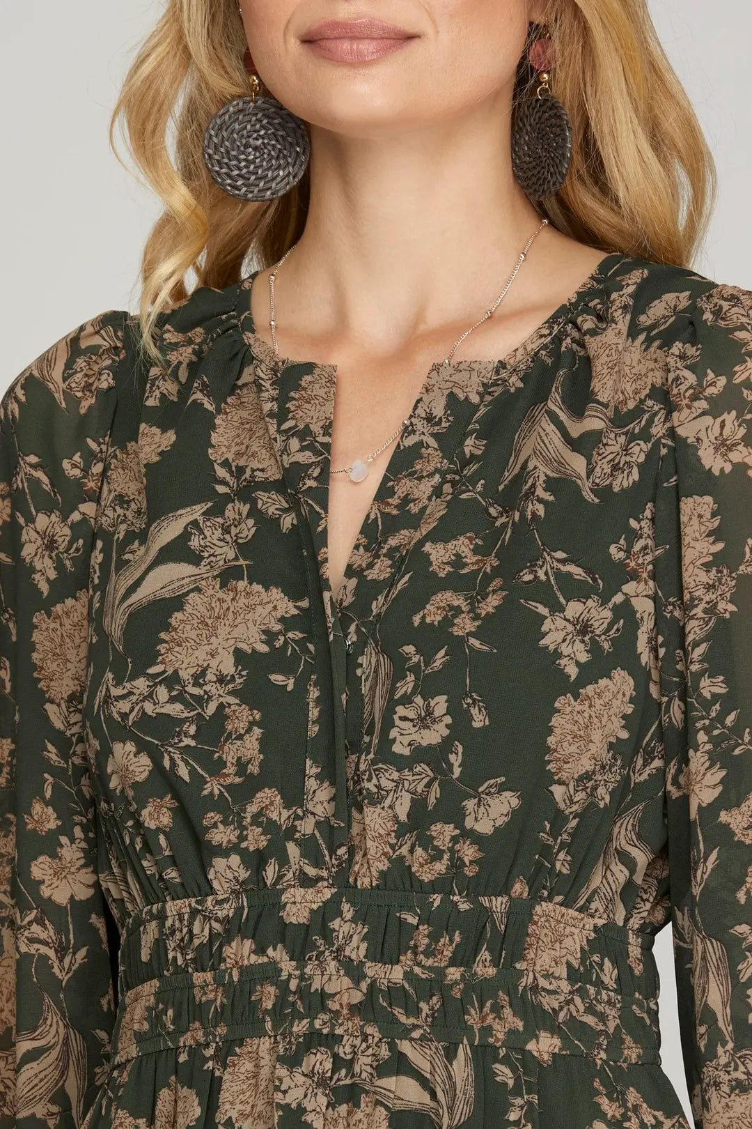 Mckenzie L/S Floral Print Dress
