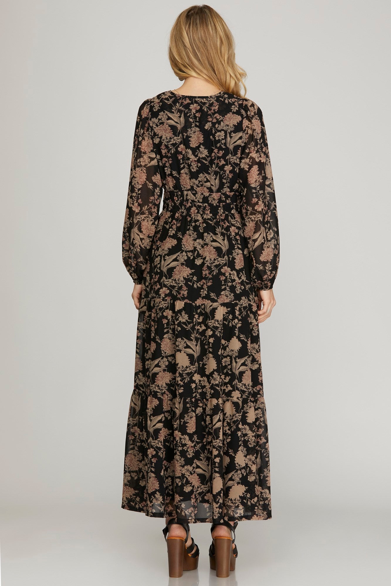 McKenzie L/S Floral Print Dress