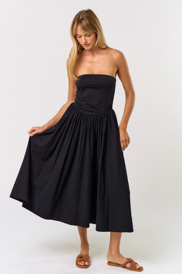Collette Strapless Midi Dress