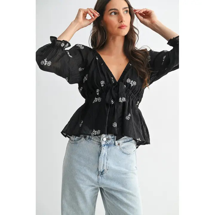 Emily Embroidered Top