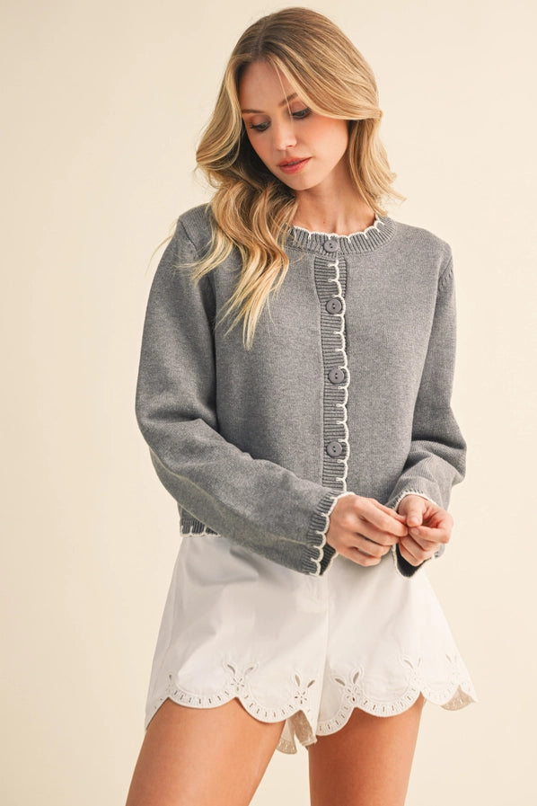 Dominique Edge Stitch Contrast Sweater