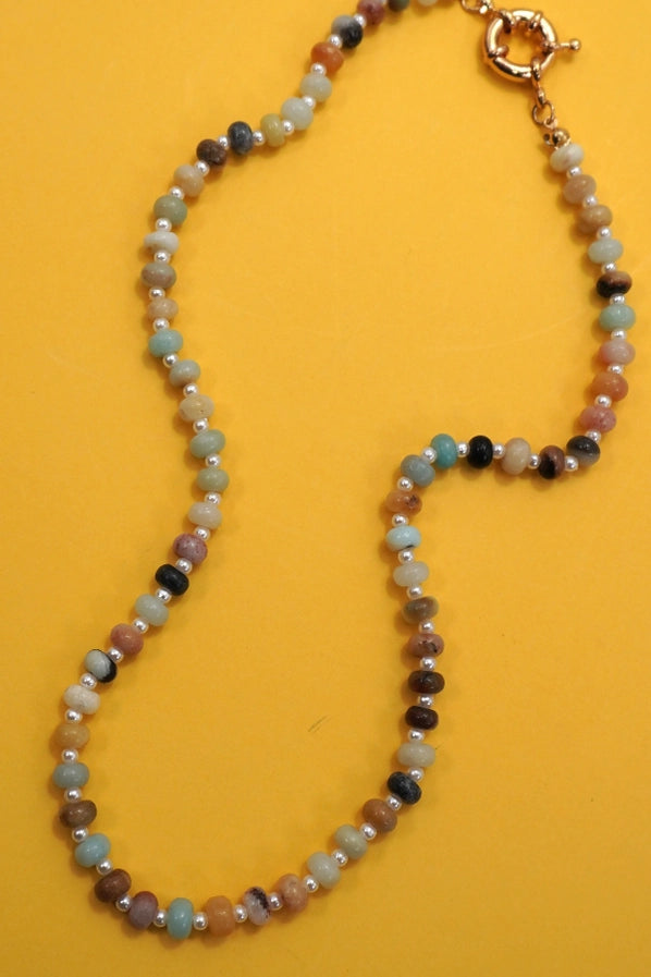 Natural Stone Charm Spring Necklace