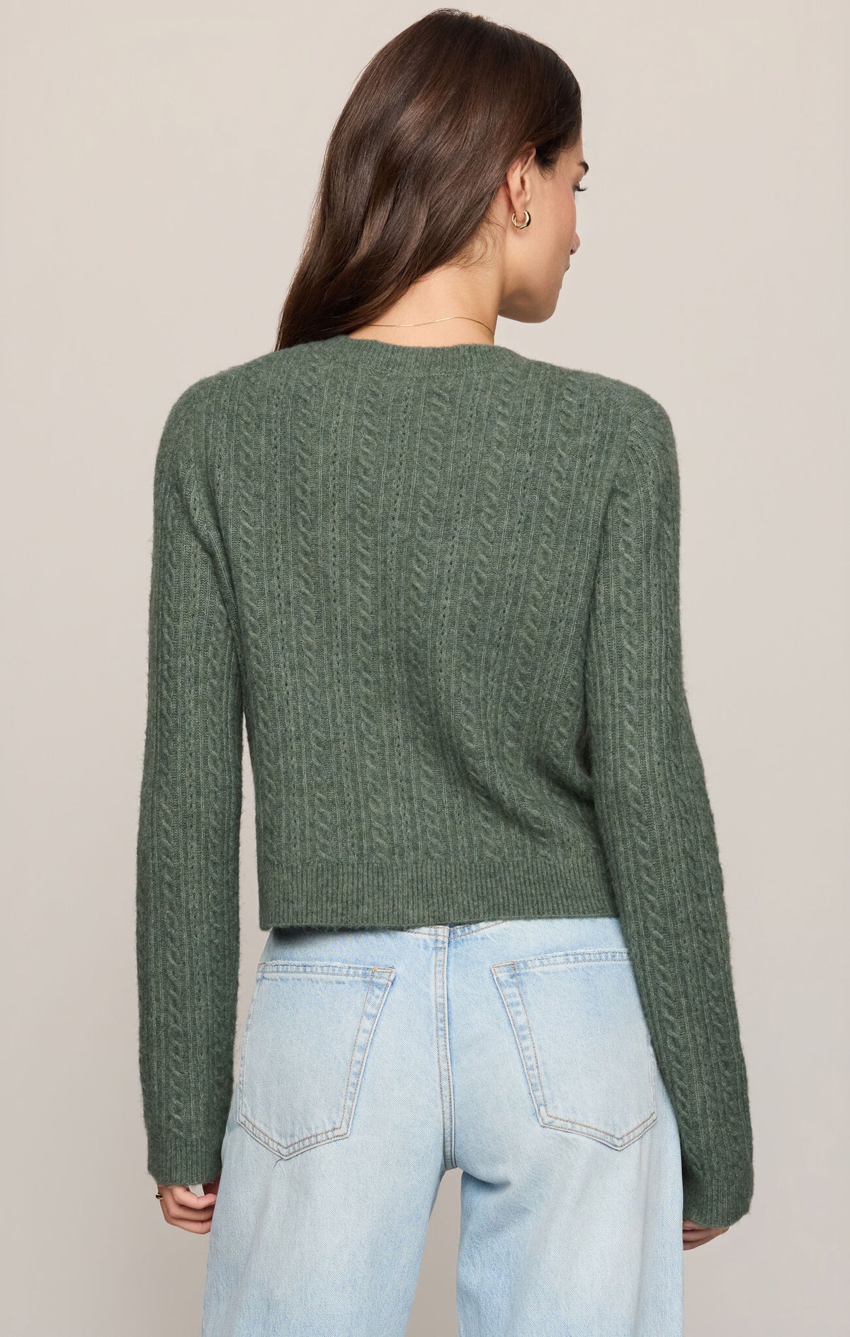 Medina Pointelle Cardigan/Monstera