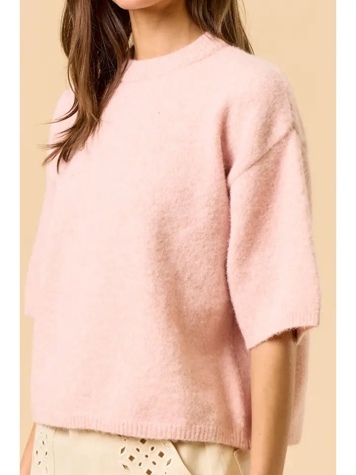 Giselle Short Sleeve Sweater Top