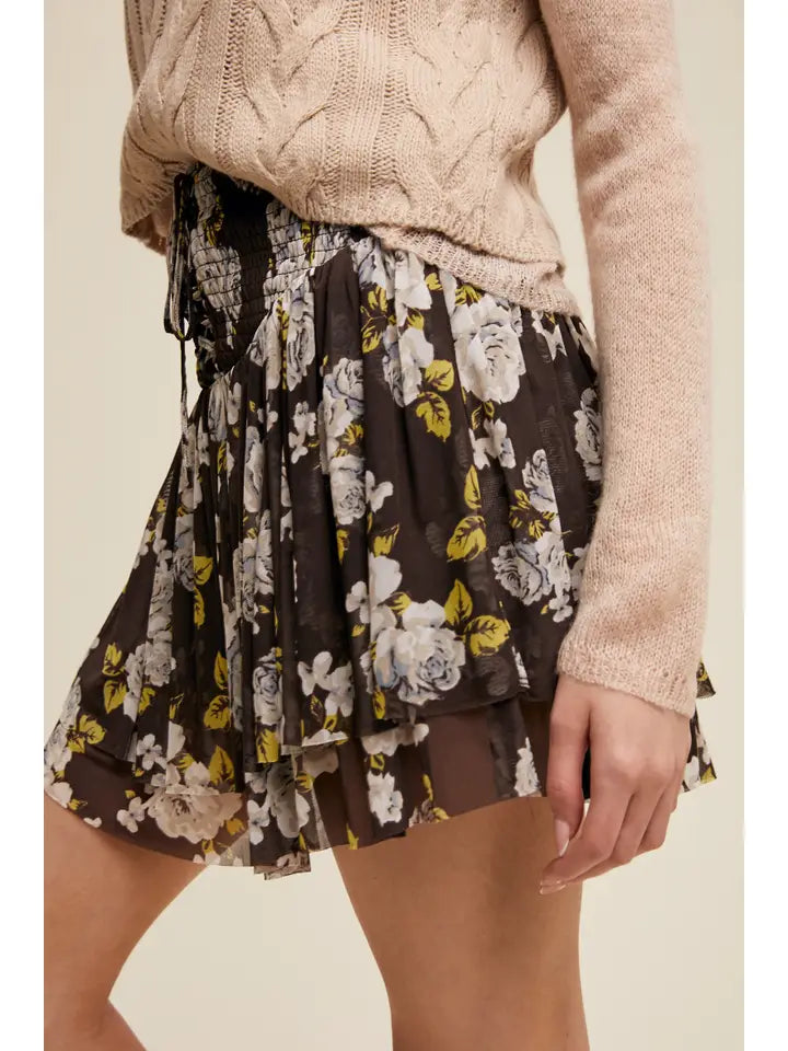 Penny Floral Smocked Skirt