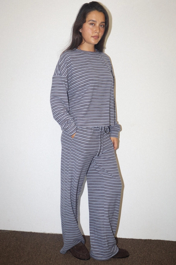 Marty Ultra Soft Stripe Pant/Blue