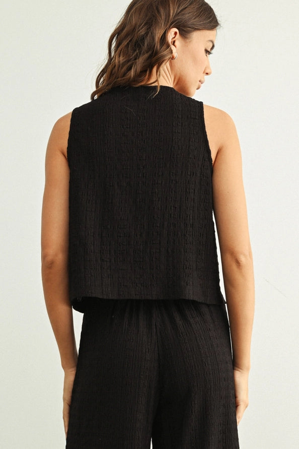 Rowan Vest Top/Black