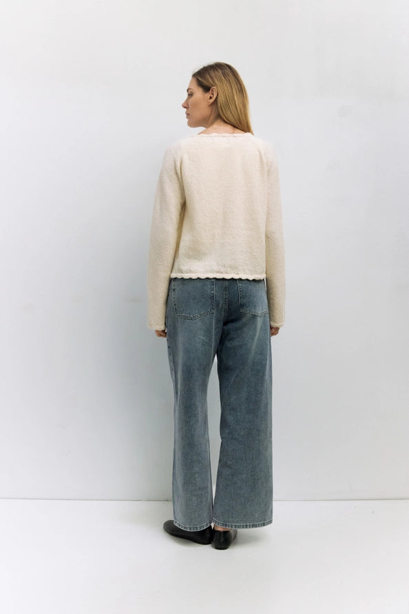 Hallie Scalloped Detail Cardigan