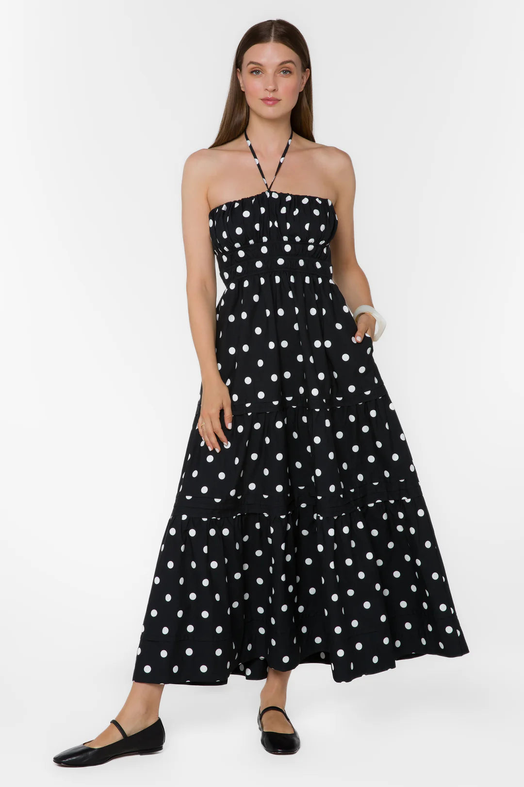 Lancia Polka Dot Halter Dress