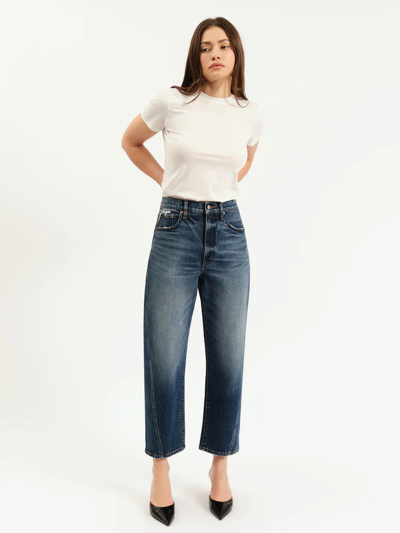 Westward Barrel Leg Dark Wash Denim