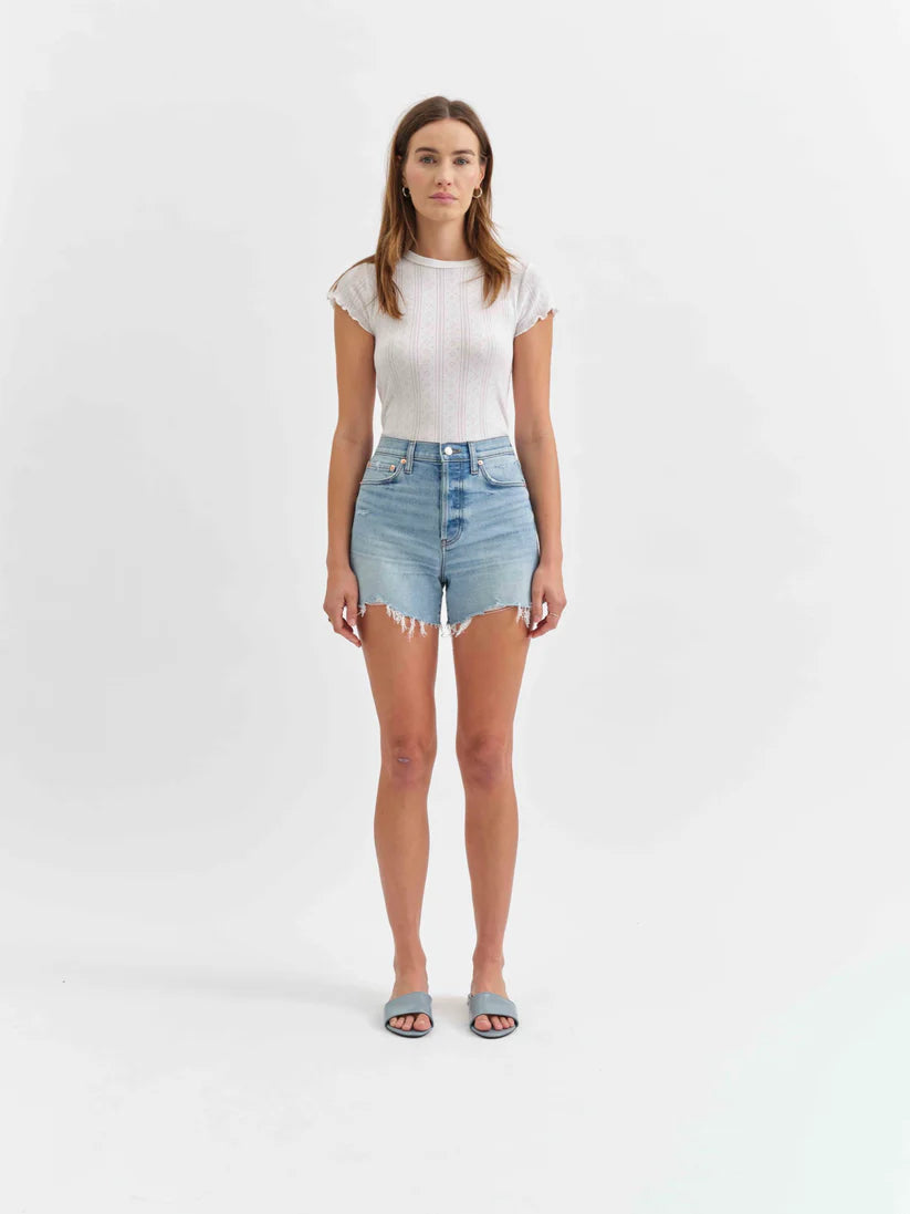 Bottom Line High Rise Vintage Denim Shorts