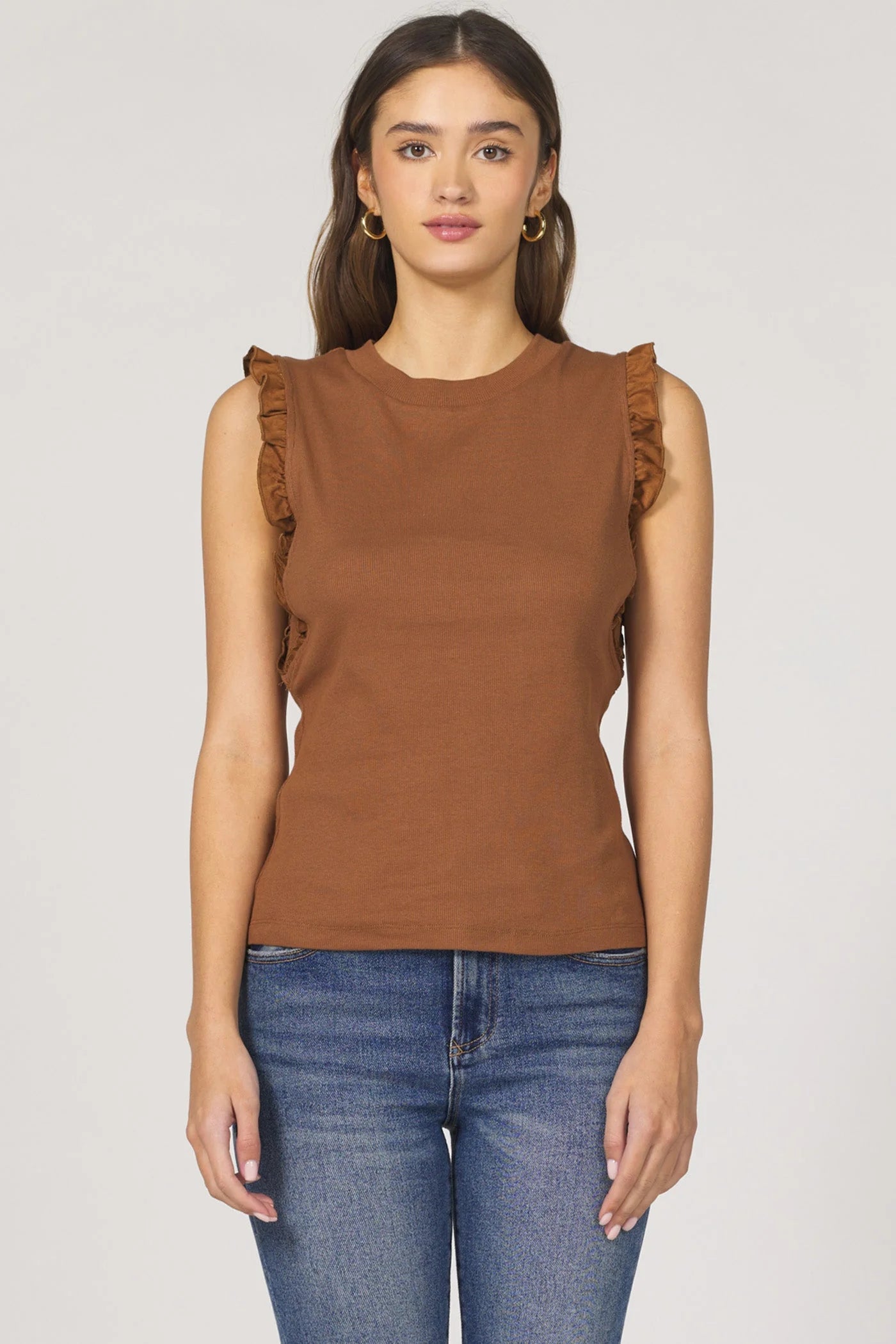 Bridgette Ruffle Trim Tank Top