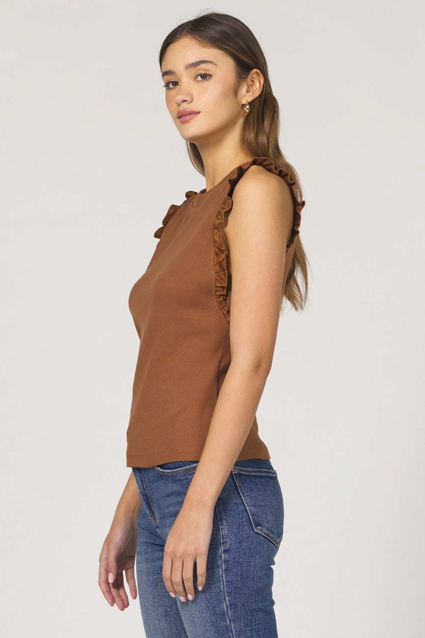 Bridgette Ruffle Trim Tank Top