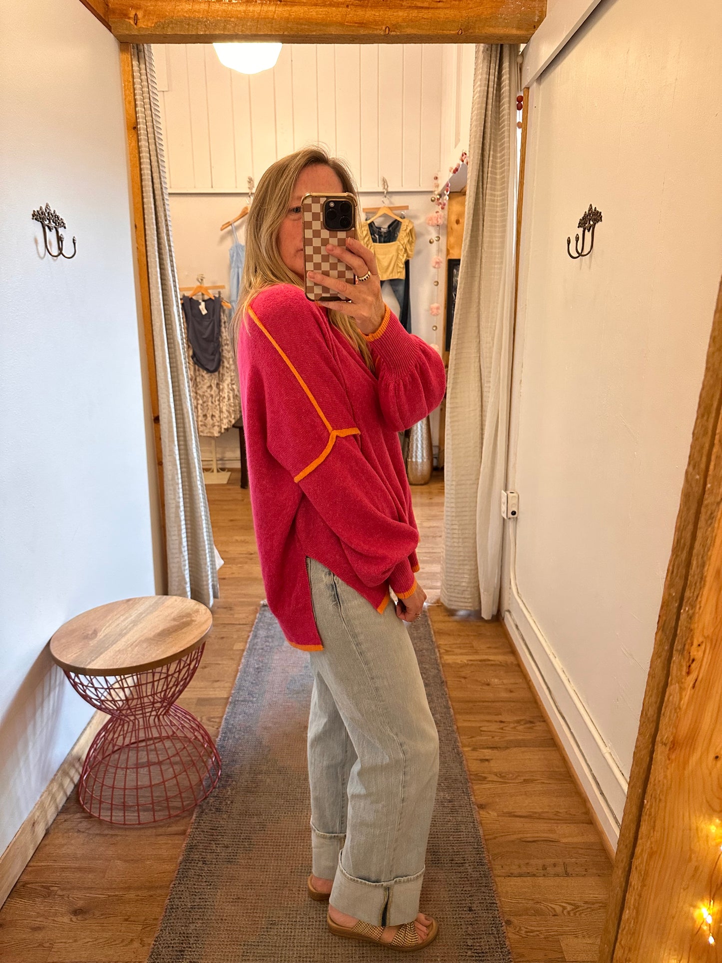 Brooke Contrast Pull Over Sweater Top