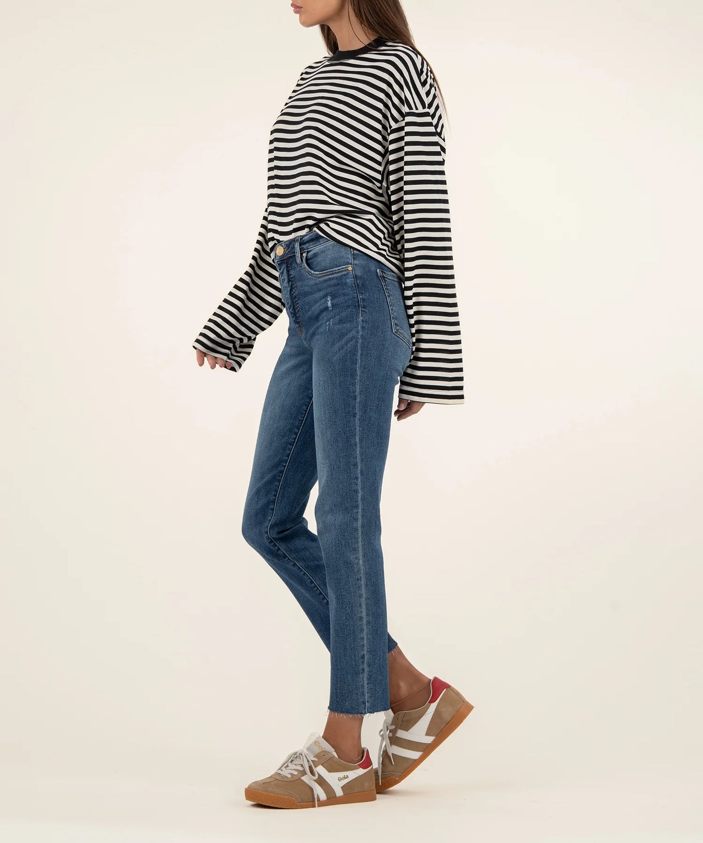 Reese High Rise Ankle Straight Leg Denim