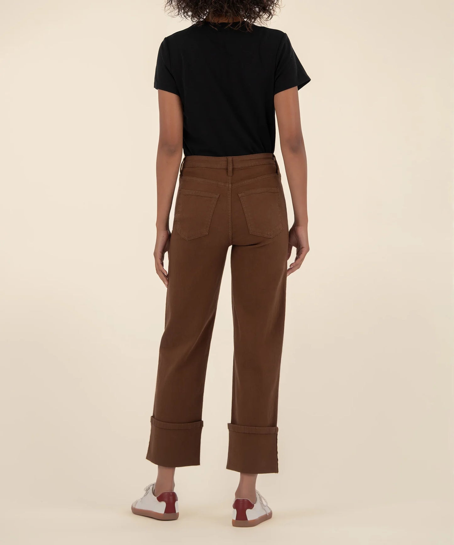 Sienna High Rise Straight Leg Cuff Denim