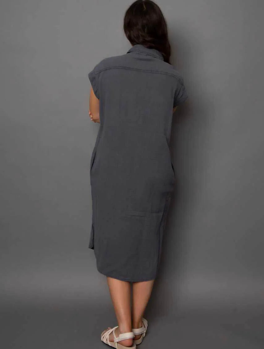 Aira Bubble Gauze Shirt Dress