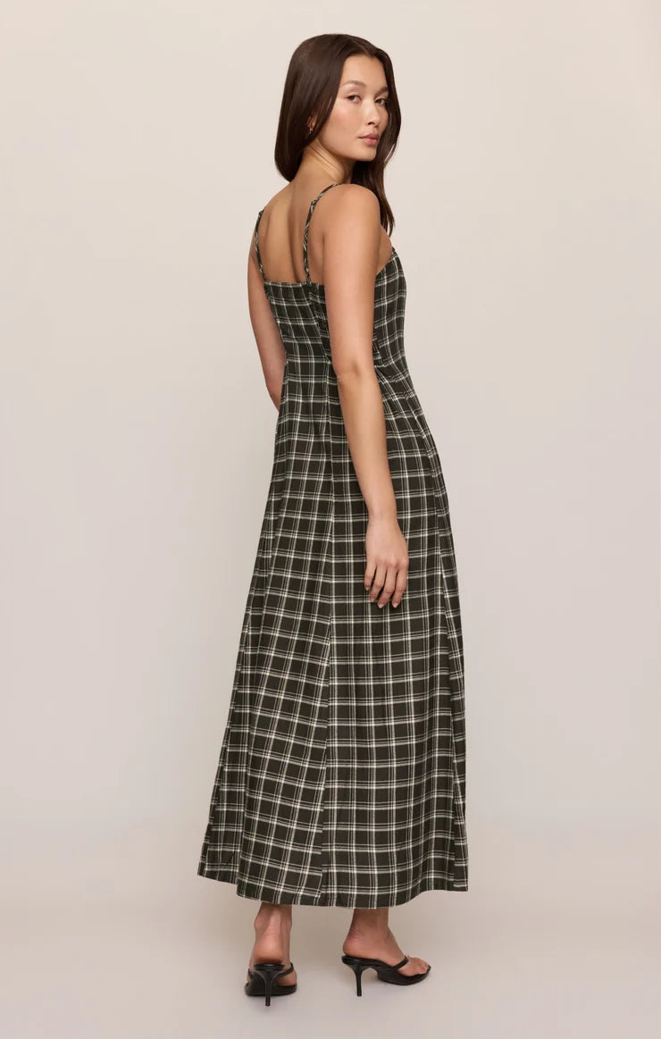 Lucy Plaid Midi Dress