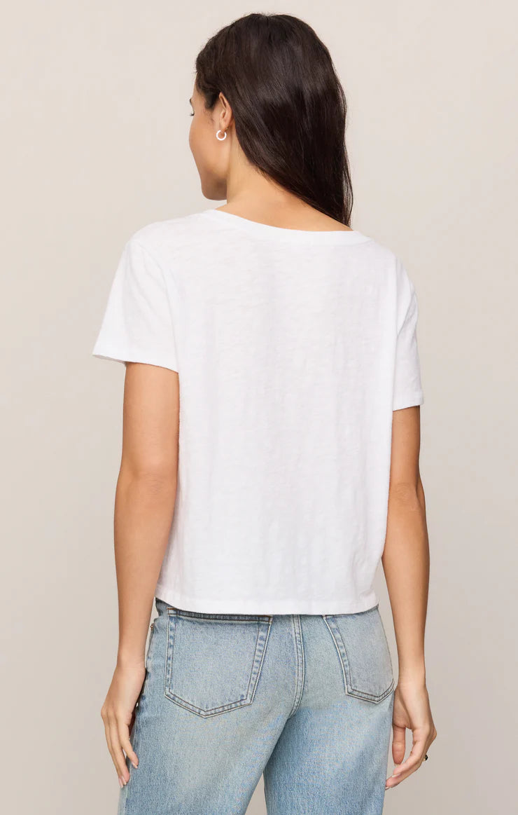 Nomad Slub V-Neck Tee-White
