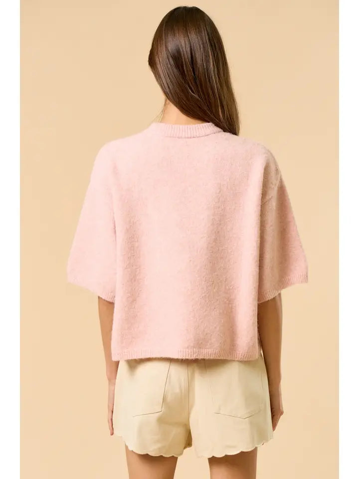 Giselle Short Sleeve Sweater Top