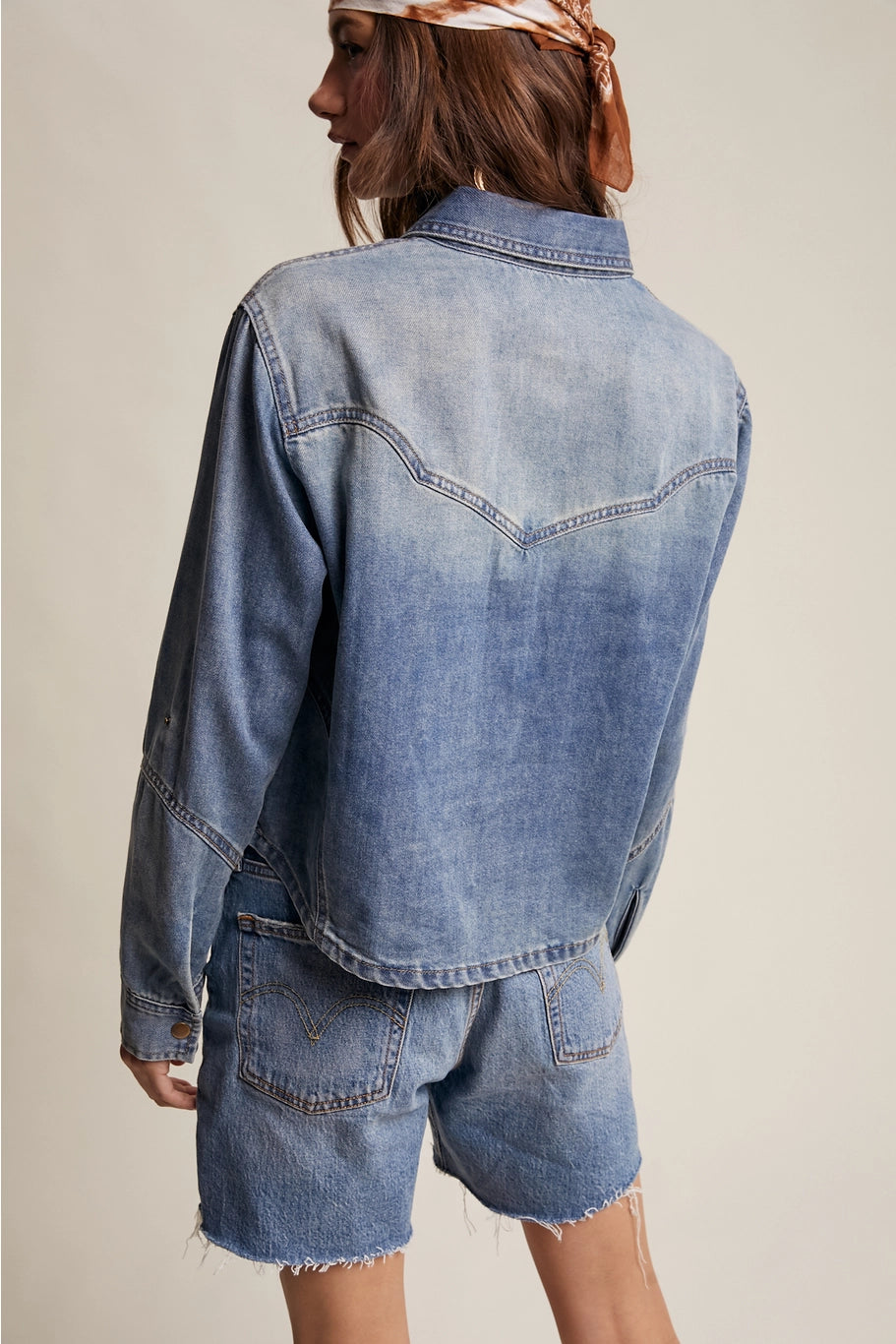 Beca Western Denim Pullover Shirt