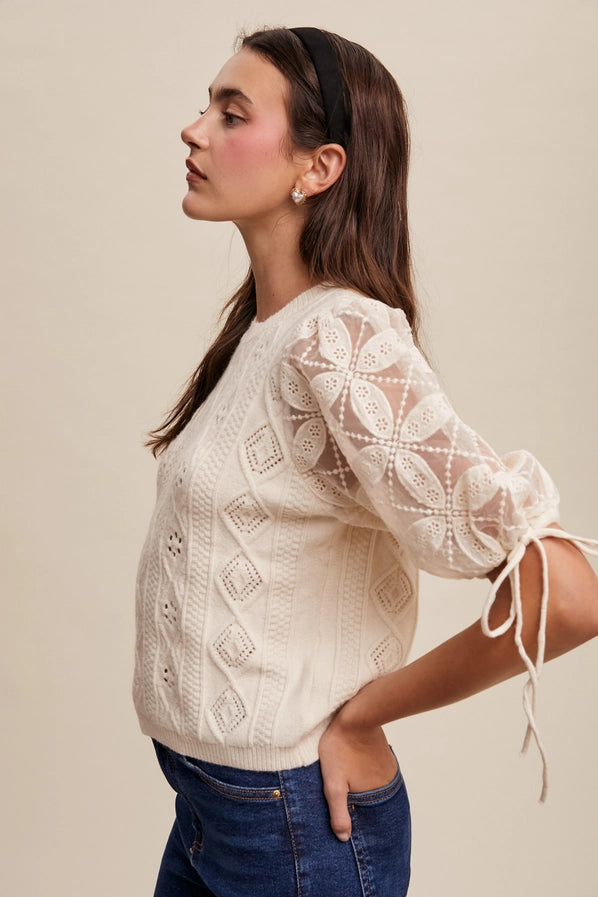 Kara Crochet/Knit Top