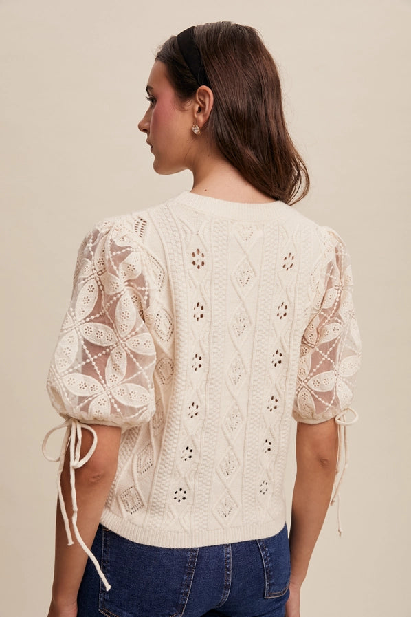 Kara Crochet/Knit Top