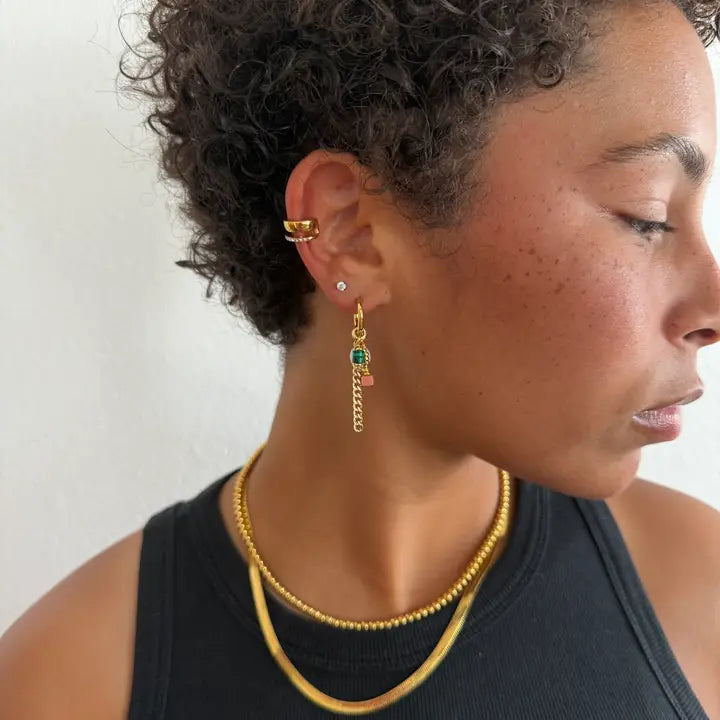 Elodie Mini Charm Hoops
