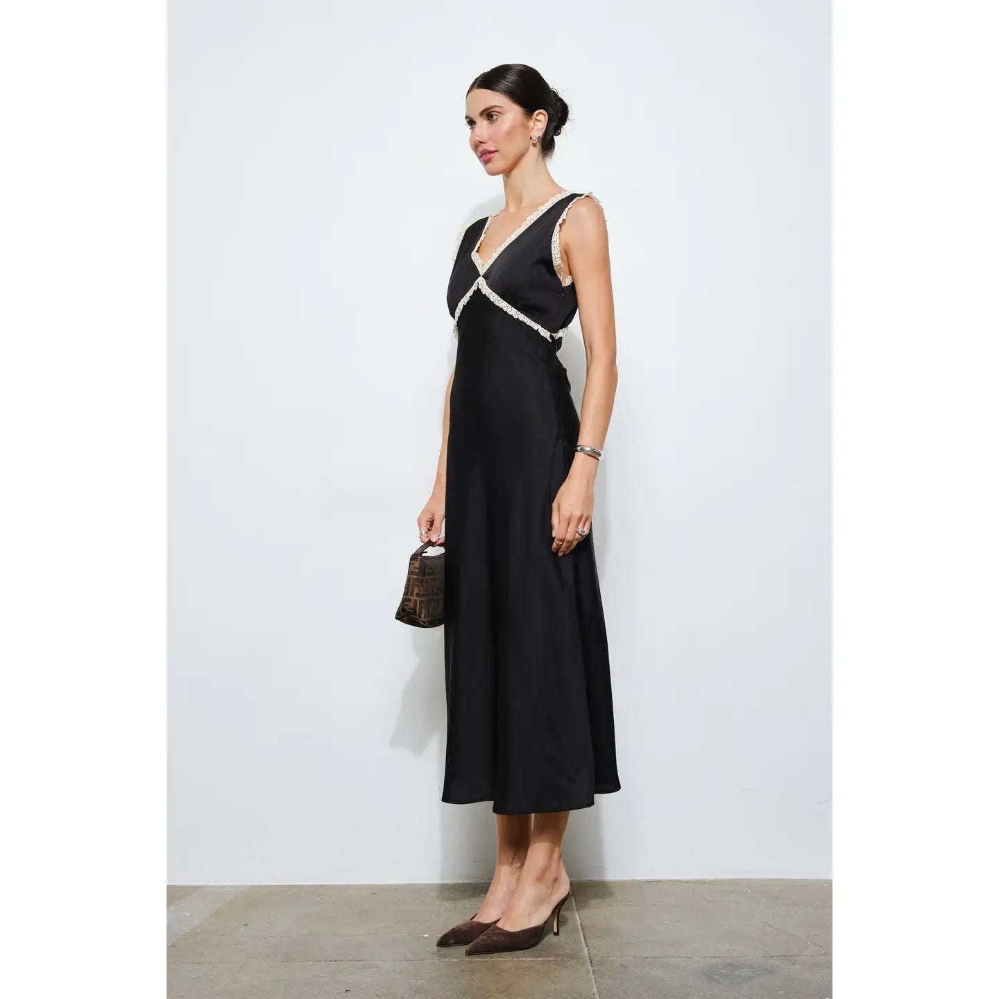 Alessandra Lace Trim Dress