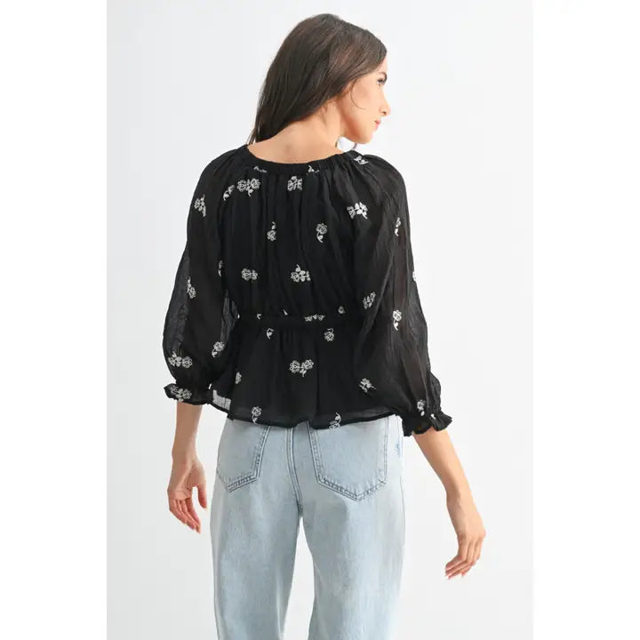 Emily Embroidered Top