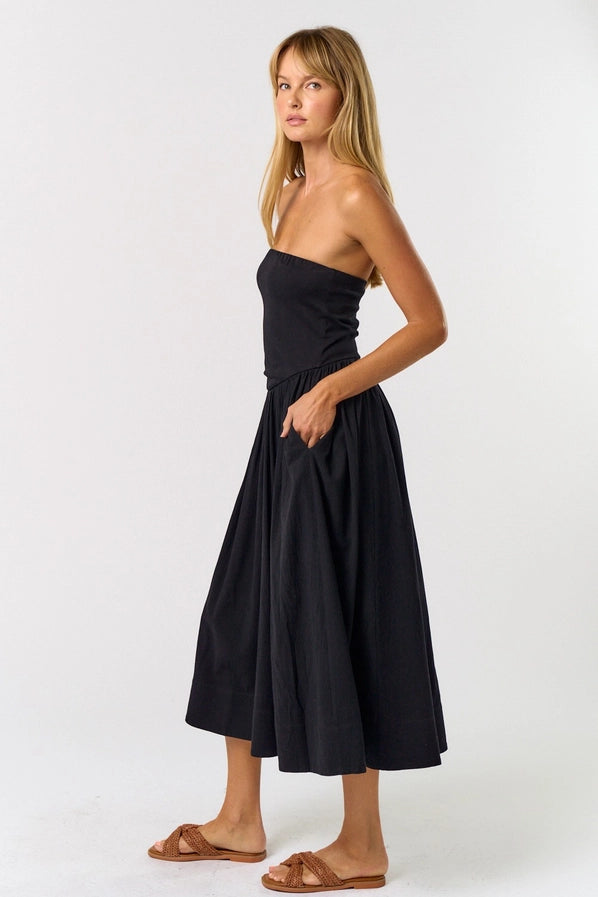 Collette Strapless Midi Dress