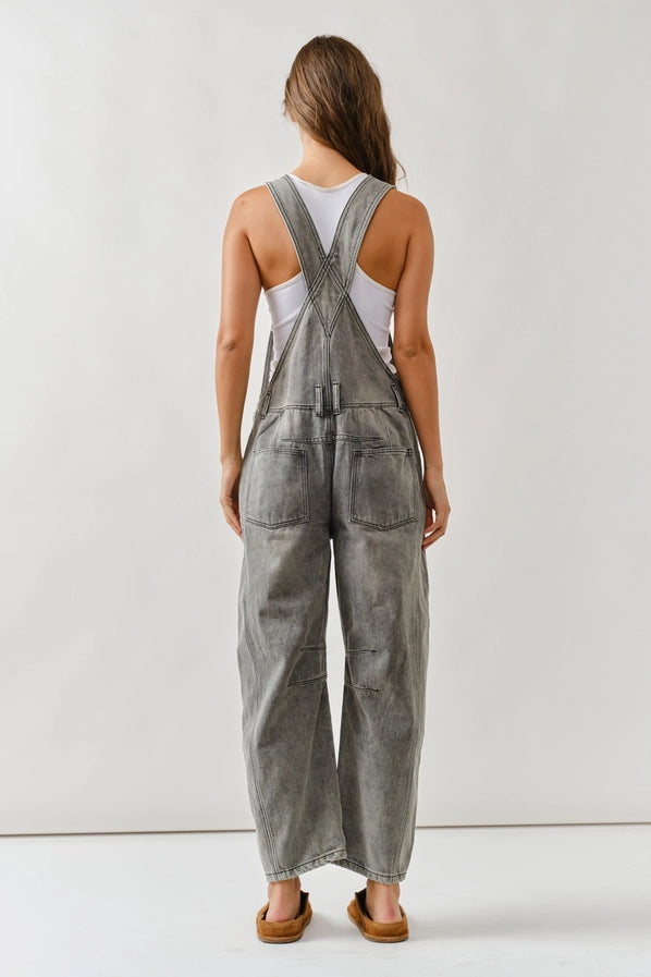 Slouchy Barrel Relaxed Fit Overalls