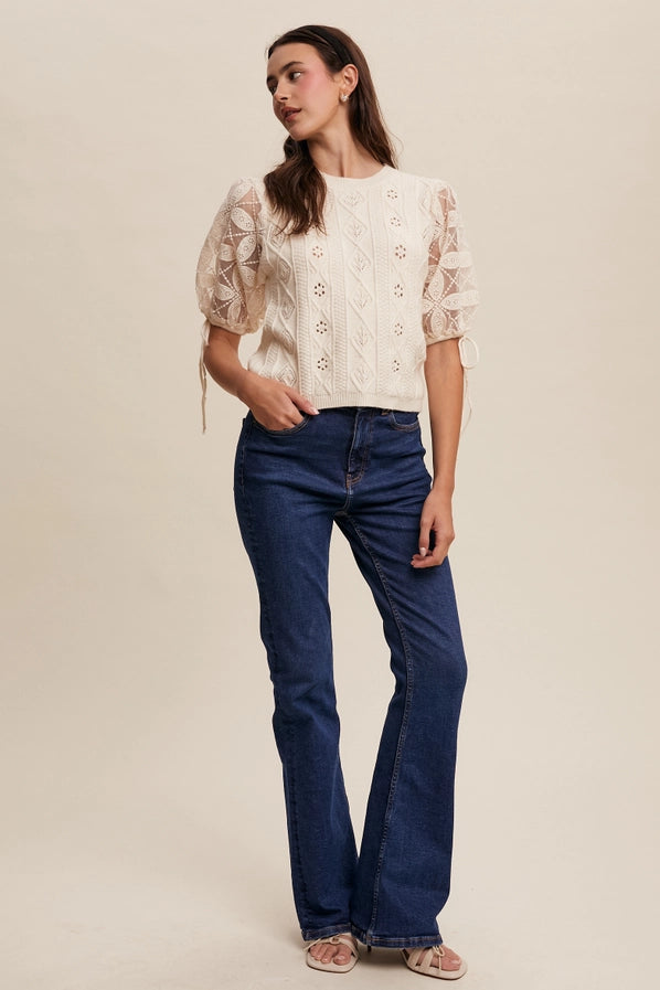Kara Crochet/Knit Top