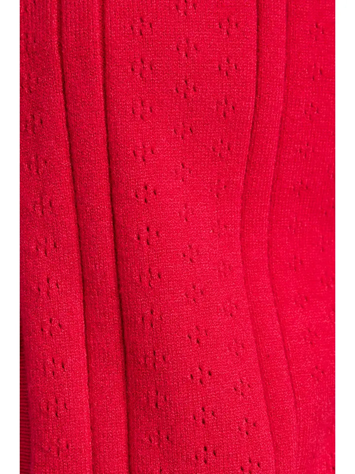 Seraphina Pointelle Long Sleeve Cardigan