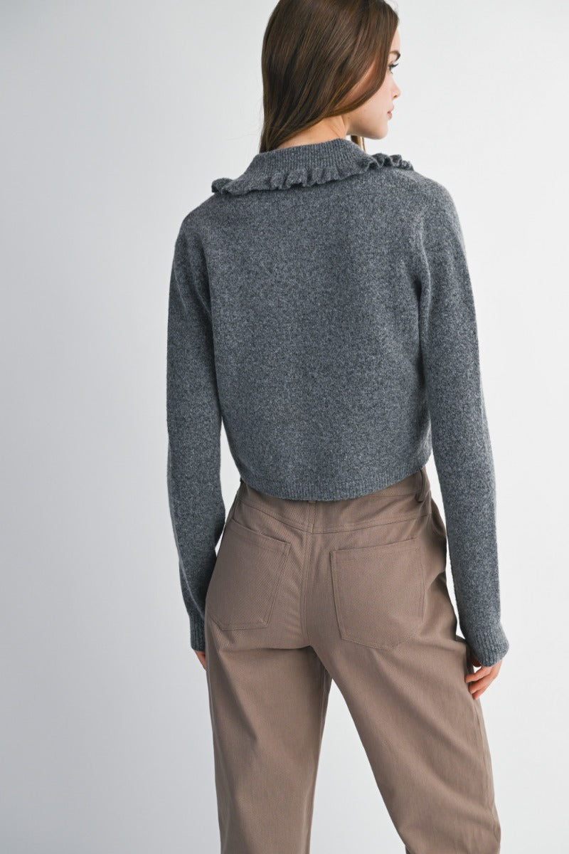 Sawyer Ruffle Collar Cardigan