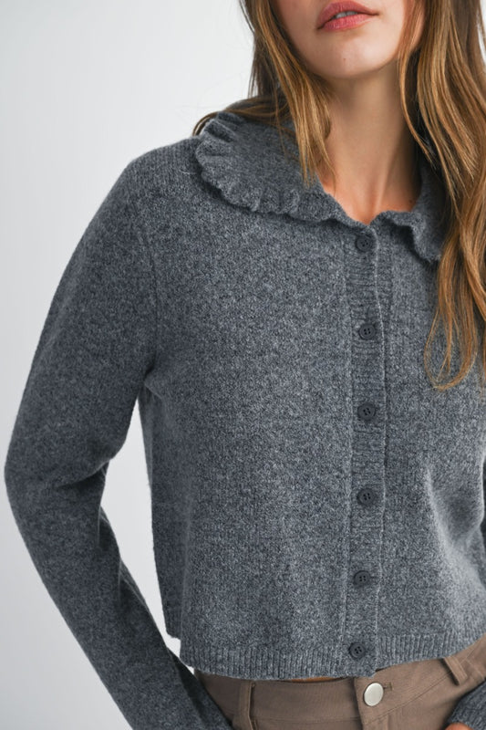 Sawyer Ruffle Collar Cardigan