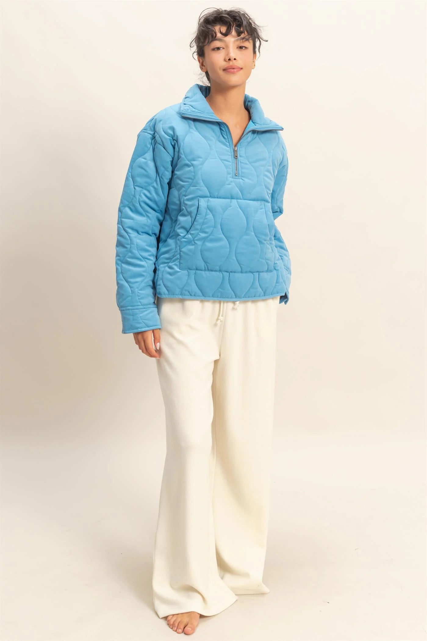 Billie Quilted Half Zip Pullover Jacket