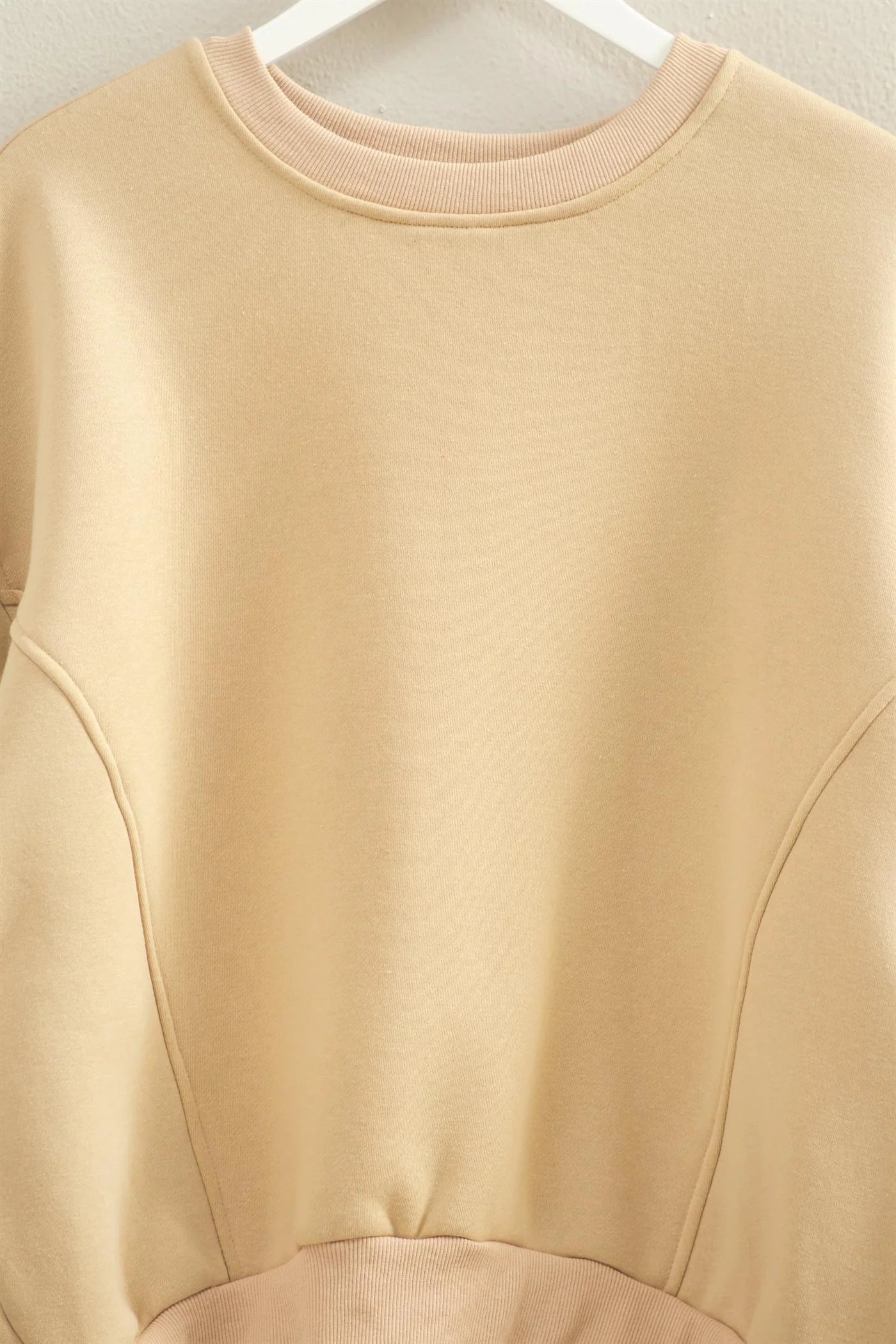 Gianna Oversized Crewneck Sweatshirt/Khaki