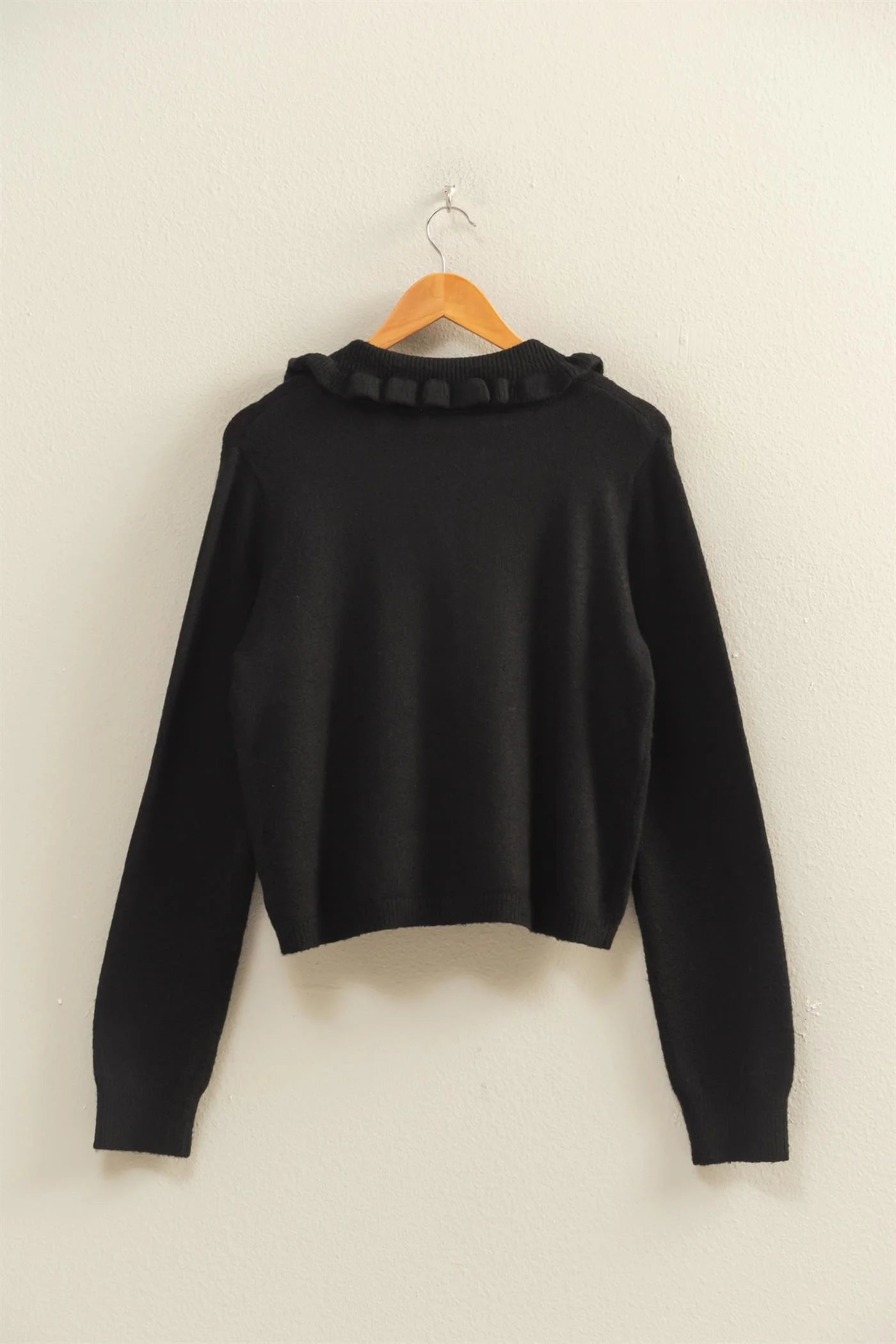 Andrea Ruffle Collar Cardigan
