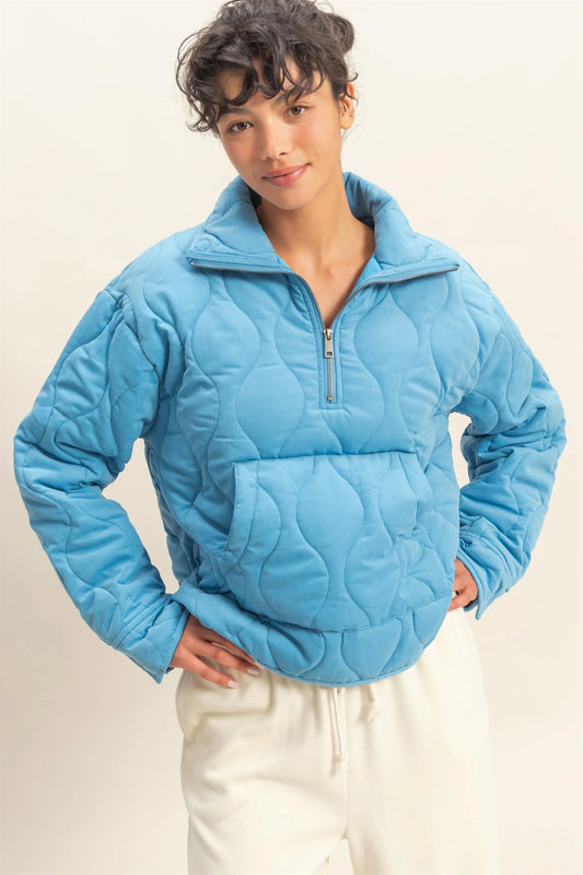Billie Quilted Half Zip Pullover Jacket