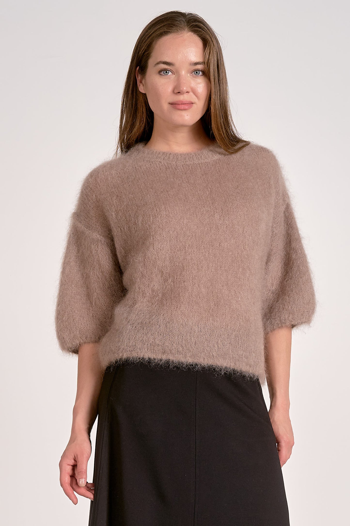 Meadow Short Sleeve Fuzzy Sweater