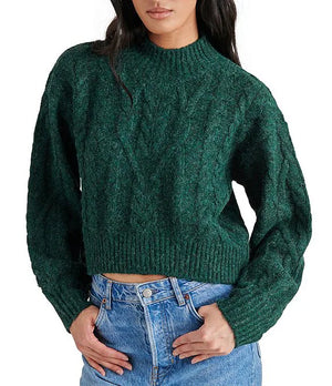 Marcie Cable Knit Mock Neck Sweater