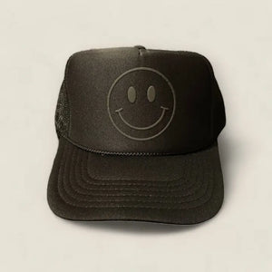 Happy Face Monochrome Trucker Hat